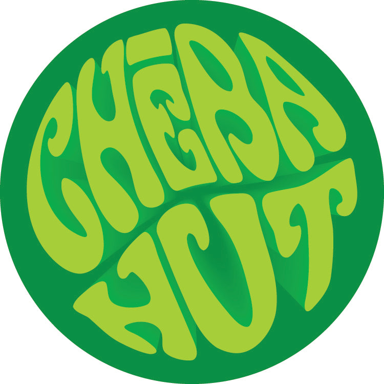 A circular green sticker or decal featuring the words 'CHEBA HOT' in a bold, stylized neon green bubbly font on a white background.