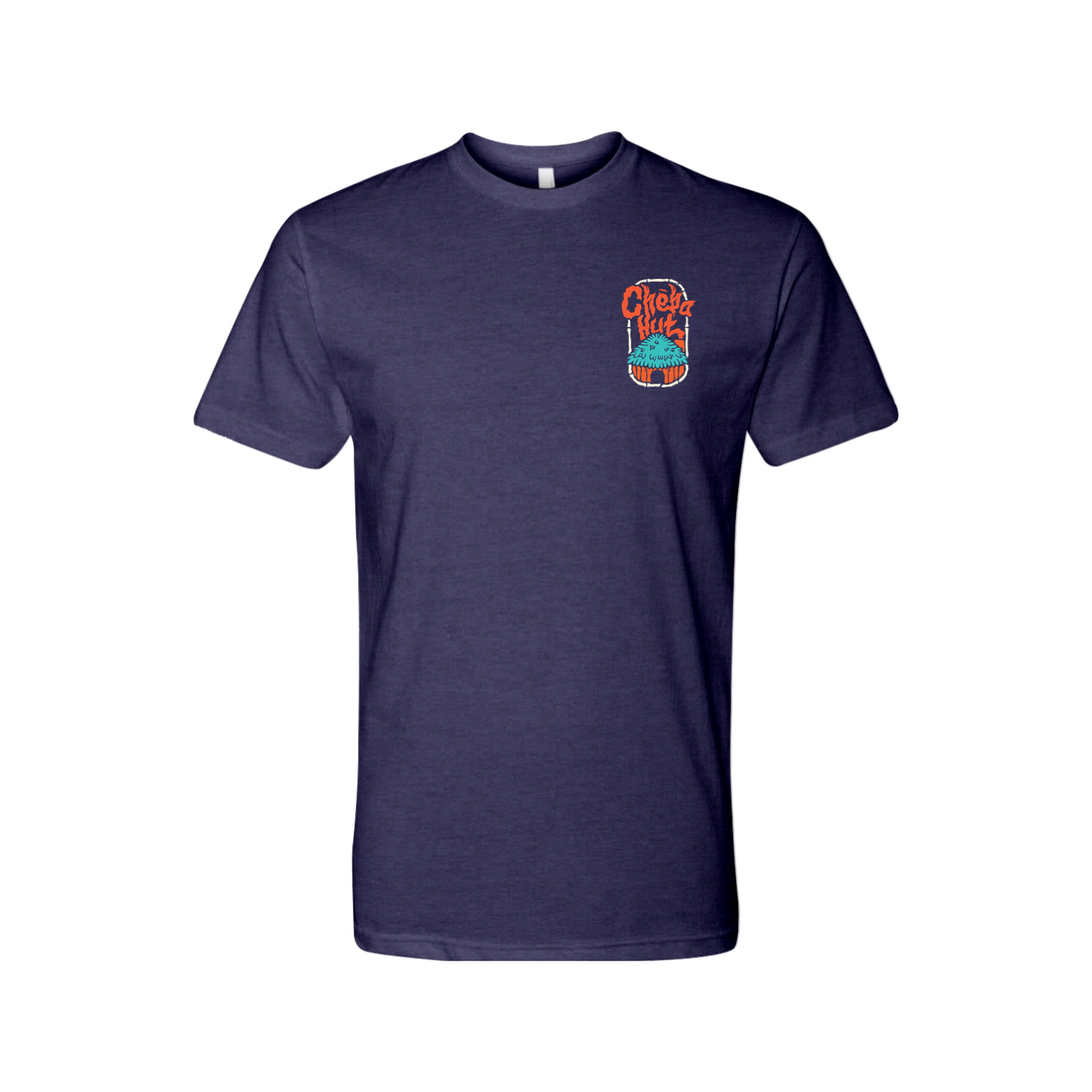 Cheba Hut Wizard Tee in purple featuring a small hut with the words "Cheba Hut" above.
