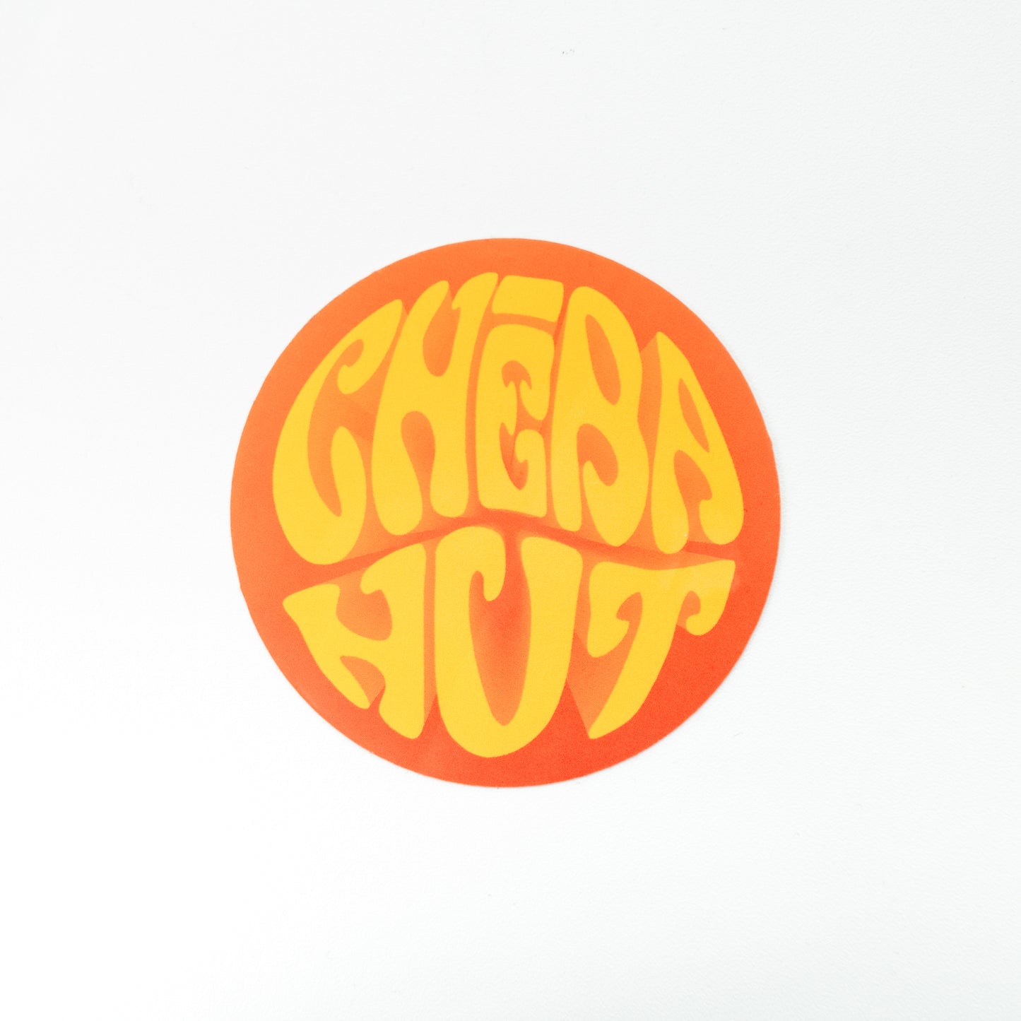 Groovy Orange Cheba Hut Circle Single Sticker