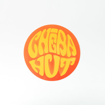 Groovy Orange Cheba Hut Circle Single Sticker