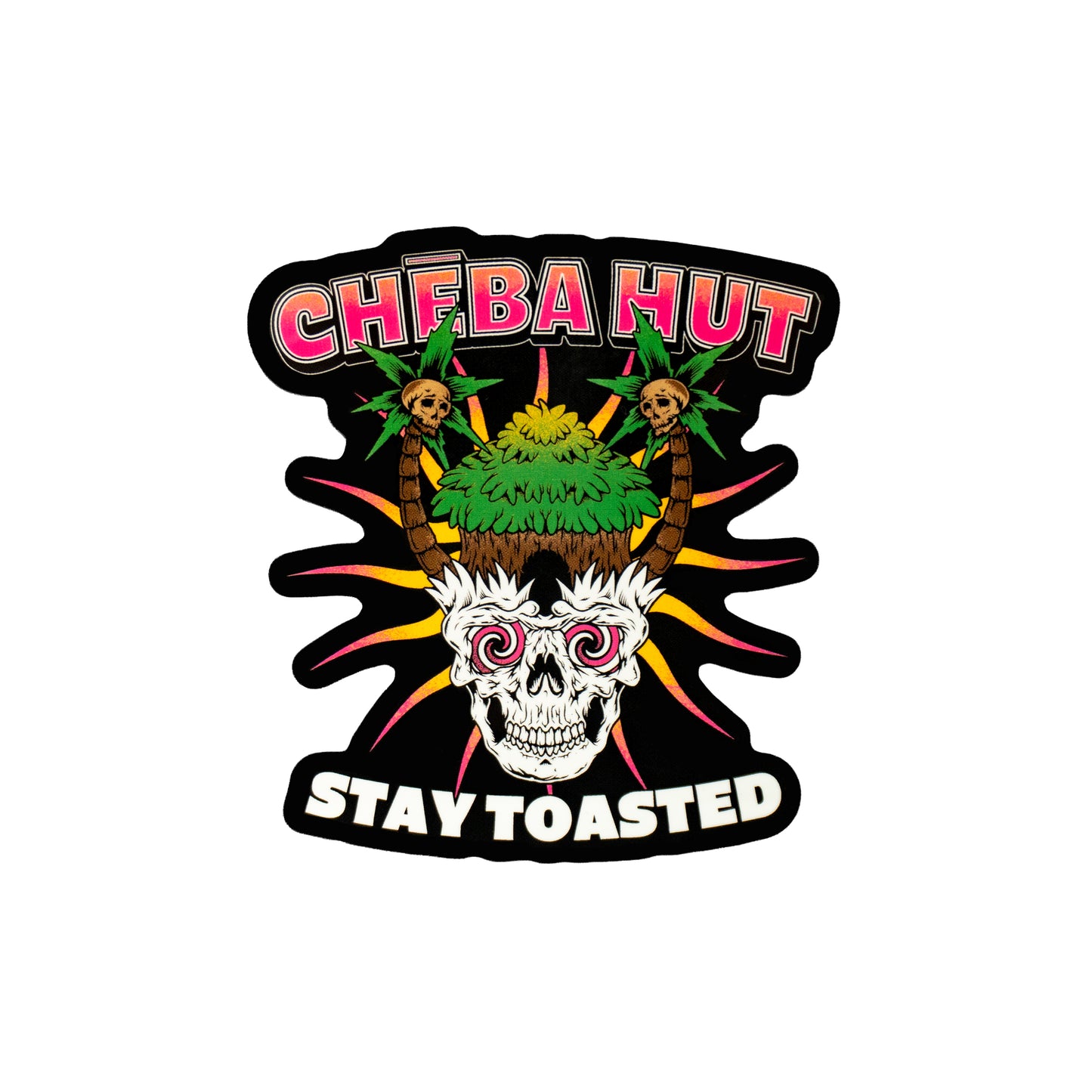 Stay Toasted Skull Sticker (pack of 50)