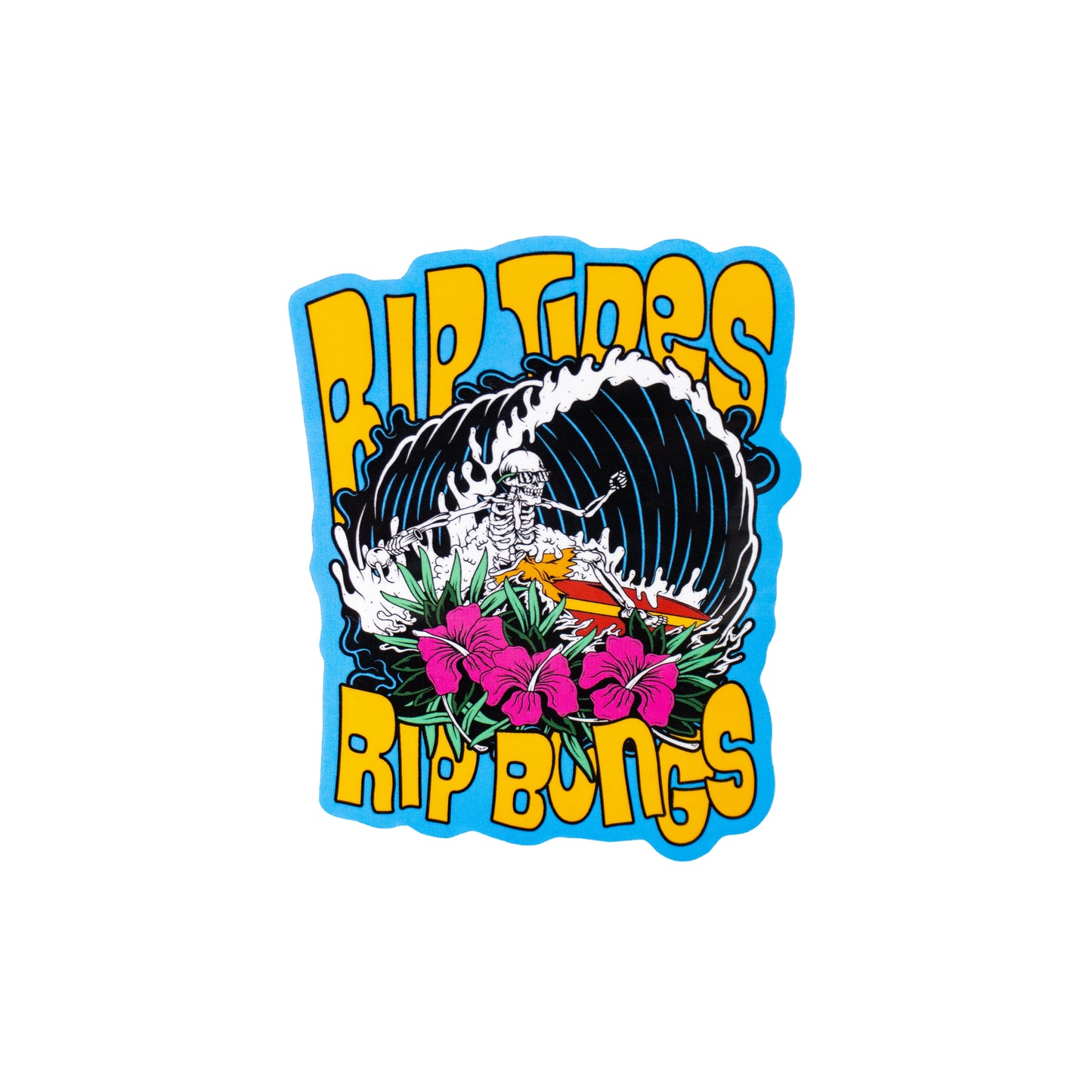 Rip Tides Rip Bongs Single Sticker
